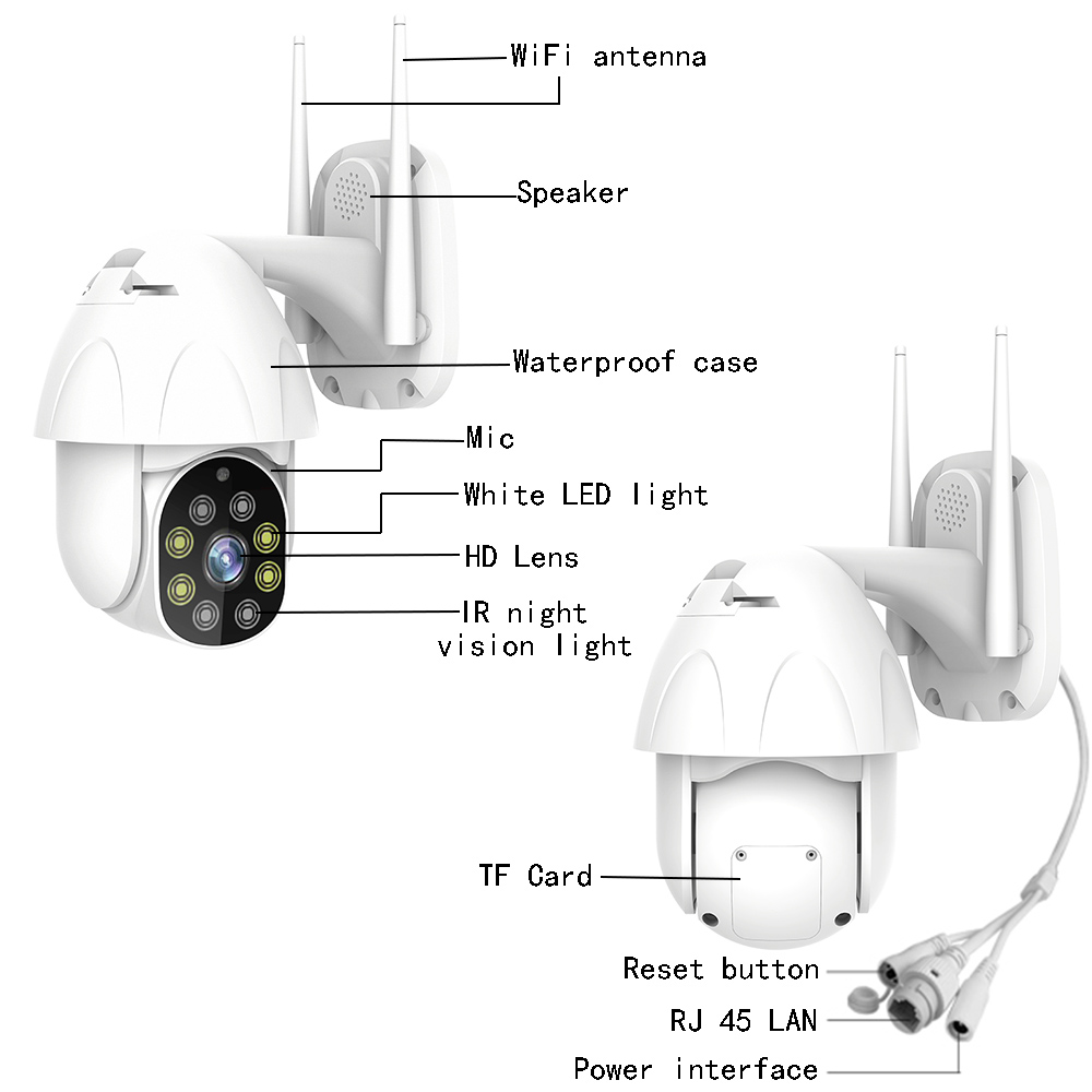 2.5 inch 1080P comes with cloud storage function PTZ mini ball surveillance camera